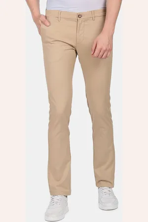 U.S. Polo Assn. U S Polo Assn Men Brown Slim Fit Solid Trousers