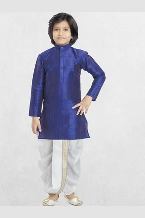 SHIWAM ETHNIX Boys Regular Straight Kurta with Dhoti Pants