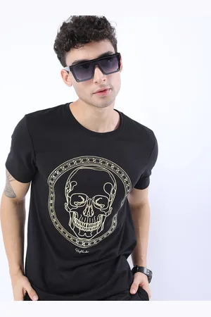 Highlander Men Black Printed Slim Fit T-shirt