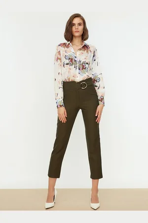 Trendyol Women Khaki Skinny Fit Trousers