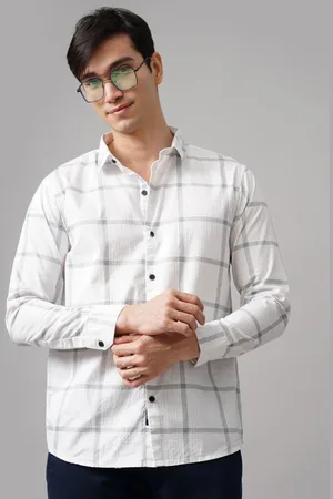 PAUL STREET Men Standard Slim Fit Opaque Checked Casual Shirt