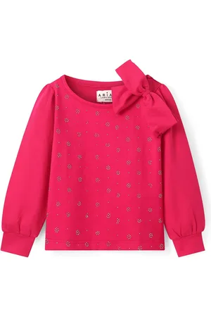 ARIAS Embellished Print Cotton Top