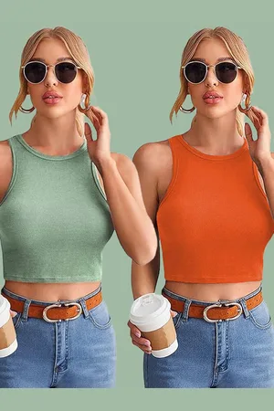 Mast & Harbour Cotton Tank Crop Top