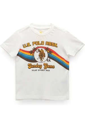 Ralph Lauren Boys Printed Round Neck Short Sleeves Cotton Regular T-shirt