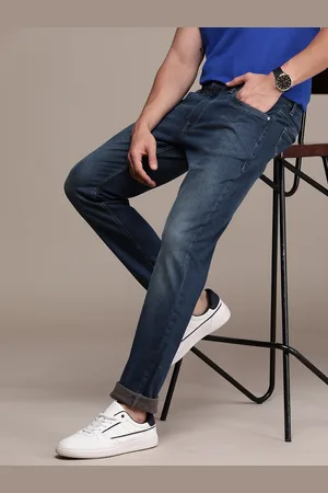 Nautica Men Slim Fit Light Fade Stretchable Mid-Rise Jeans