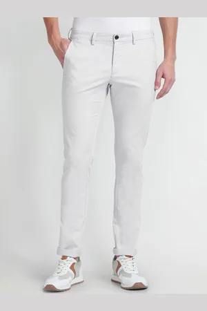 Arrow Men Slim Fit Low-Rise Chinos Trousers