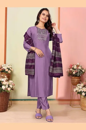 Moda Rapido Women Ethnic Motifs Embroidered Regular Thread Work Kurta with Trousers & With Dupatta