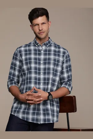 Nautica Tartan Checked Pure Cotton Casual Shirt