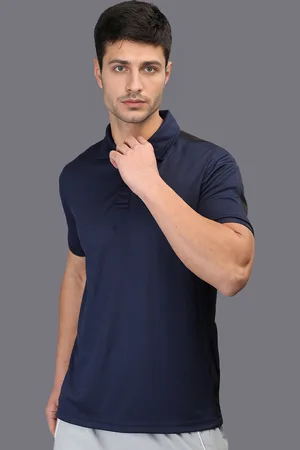 HRX Men Solid Polo Collar Rapid-Dry Sports T-shirt