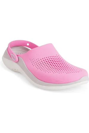 Crocs Women Pink & White Clogs Sandals