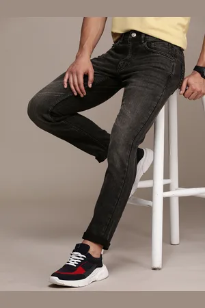 WROGN Men Slim Fit Heavy Fade Stretchable Mid-Rise Jeans