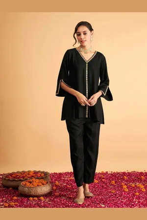 Moda Rapido Embroidered Top With Trousers Co-Ords