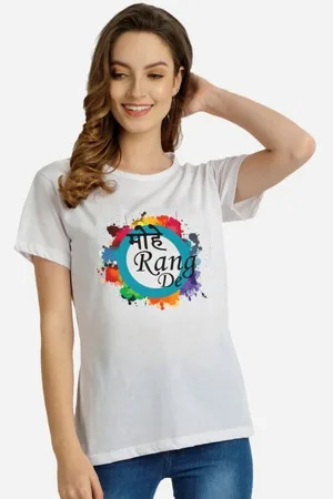 Moda Rapido Women Holi Printed Tshirt