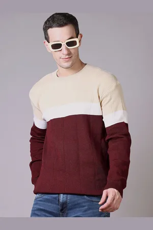 V-Mart Men Colourblocked Pullover Sweater