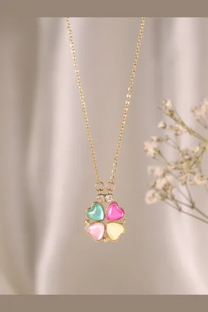 DressBerry Floral Shape Chain Necklace