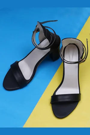 Misto Open Toe Comfortable Block Heels With Ankle Loop