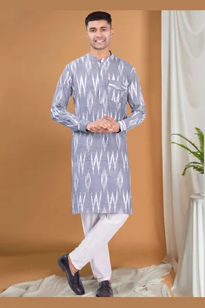 SHIWAM ETHNIX Ikat Printed Regular Kurta with Pyjamas
