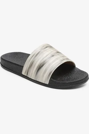 Misto Women Black Printed Sliders