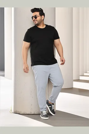 Sztori Men Plus Size Solid Trousers