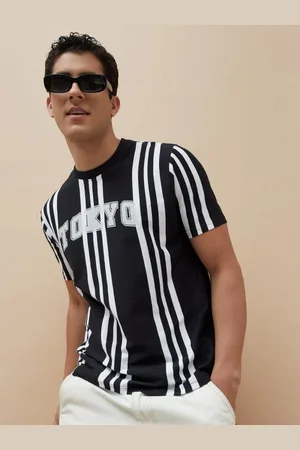 Lifestyle Men Printed Extended Sleeves Monochrome Pockets T-shirt