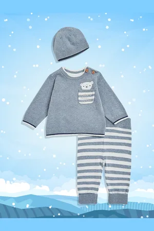 Mothercare Boys Blue & White Pure Cotton T-shirt with Pyjamas