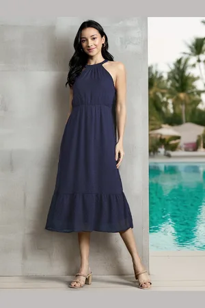 DressBerry Dobby A-Line Midi Dress