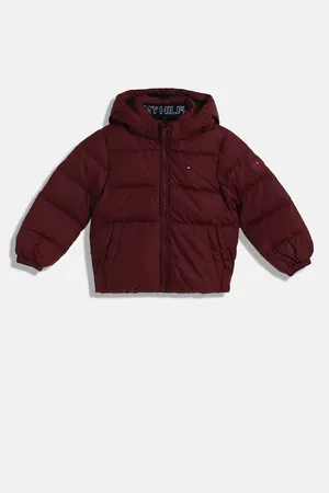 Tommy Hilfiger Boys Hooded Solid Casual Puffer Jacket
