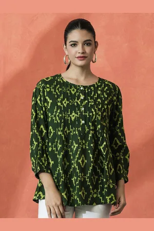 Sangria Printed A-Line Top