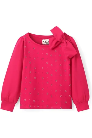 ARIAS Embellished Print Cotton Top