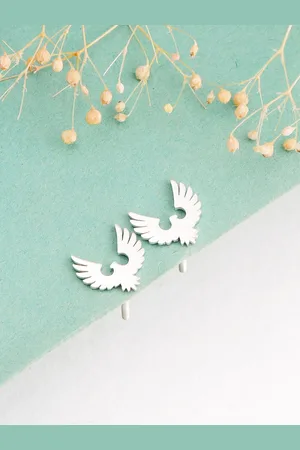 GIVA 925 Sterling Silver Rhodium-Plated Contemporary Studs Earrings