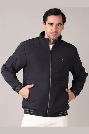 V-Mart Men Mock Collar Solid Cotton Casual Bomber Jacket