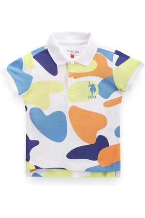Ralph Lauren Boys Printed Polo Collar Pure Cotton T-shirt