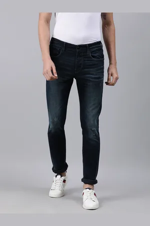 Ralph Lauren Men Blue Regallo Skinny Mid-Rise Mildly Distressed Jeans