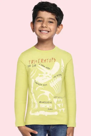 Mothercare Boys Yellow Typography Printed Pure Cotton T-shirt
