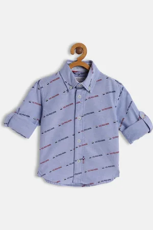 Ralph Lauren Boys Blue Printed Pure Cotton Casual Shirt