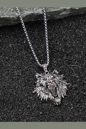French Accent Silver-Plated Pendant With Chain