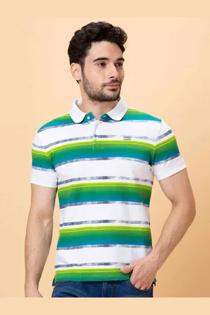 Being Human Striped Polo Collar Cotton Short Sleeves T-shirt