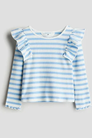 H&M Flounced Cotton Jersey Top