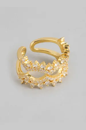 DressBerry Stone Studded Adjustable Finger Ring