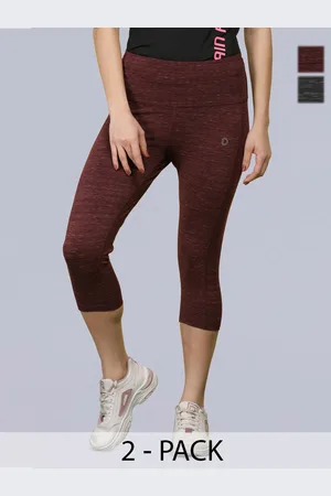 dollar Women Pack of 2 Microfiber Anti Bacterial Elastane Stretch Sports Capri