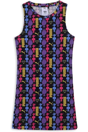 PUMA X Trolls Girls Printed Cotton Dress