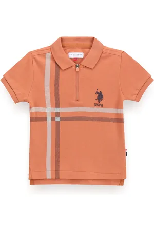 Ralph Lauren Boys Striped Polo Collar T-shirt