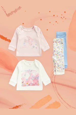 Mothercare Infant Girls 2-Pcs T-shirt With Pyjama Sets