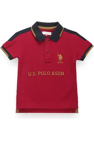 Ralph Lauren Boys Typography Printed Polo Collar Cotton T-shirt