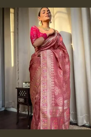 Saadhvi Woven Design Zari Saree