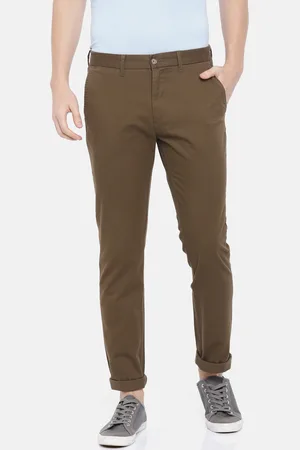 U.S. Polo Assn. Men Olive Brown Slim Fit Chinos