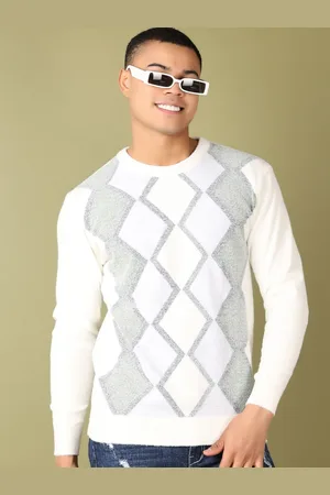 V-Mart Men Self Design Pullover