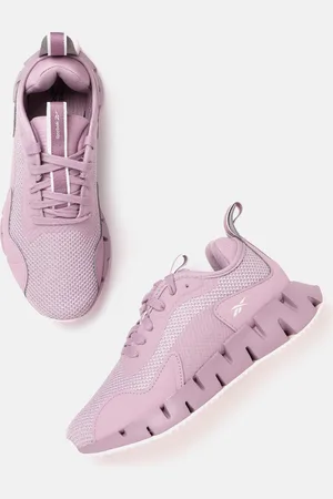 Reebok Women Mauve Woven Design Zig Dynamica Running Shoes