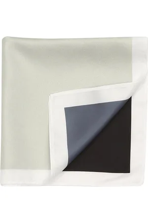 Arrow Men Grey & Black Colourblocked Pocket Square
