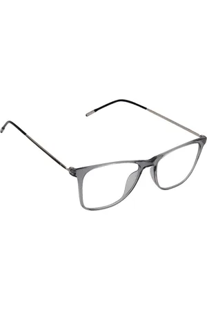 Ted Smith Unisex Grey Full Rim Wayfarer FrameFrames Eyeglasses